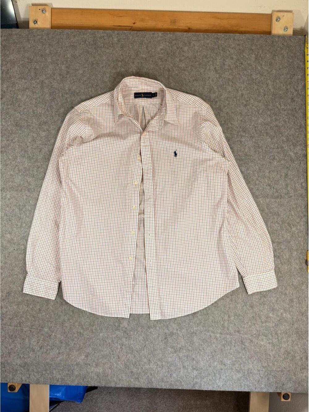 Ralph Lauren White Plaid Long Sleeve Button-Up Shirt Size Large
